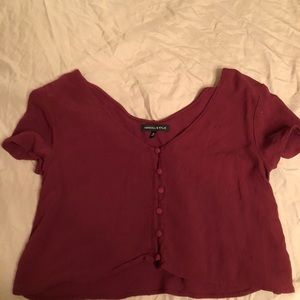 Maroon crop top